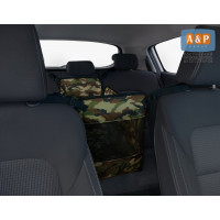 Автогамак Happy Dog (Хэппи Дог). На середину заднего сиденья. Цвет: камуфляж с черной окантовкой.