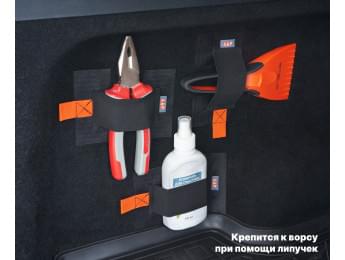 Багажные ремни "Вертикаль-Мини" для ворса. Комплект из 3-х штук. Цвет: черный.