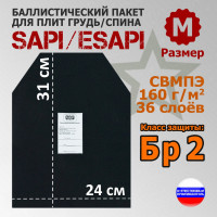 Баллистический пакет для плит SAPI и ESAPI. Размер M. Класс защитной структуры Бр 2.