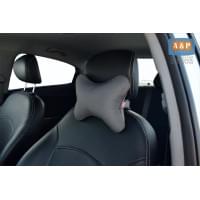 Подушка-косточка автомобильная под шею. Маленькая. Рогожка Цвет: серый.